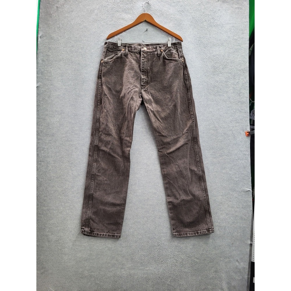 Wrangler Men Jeans 36X32 Gray Denim Cowboy Cut 31" Inseam